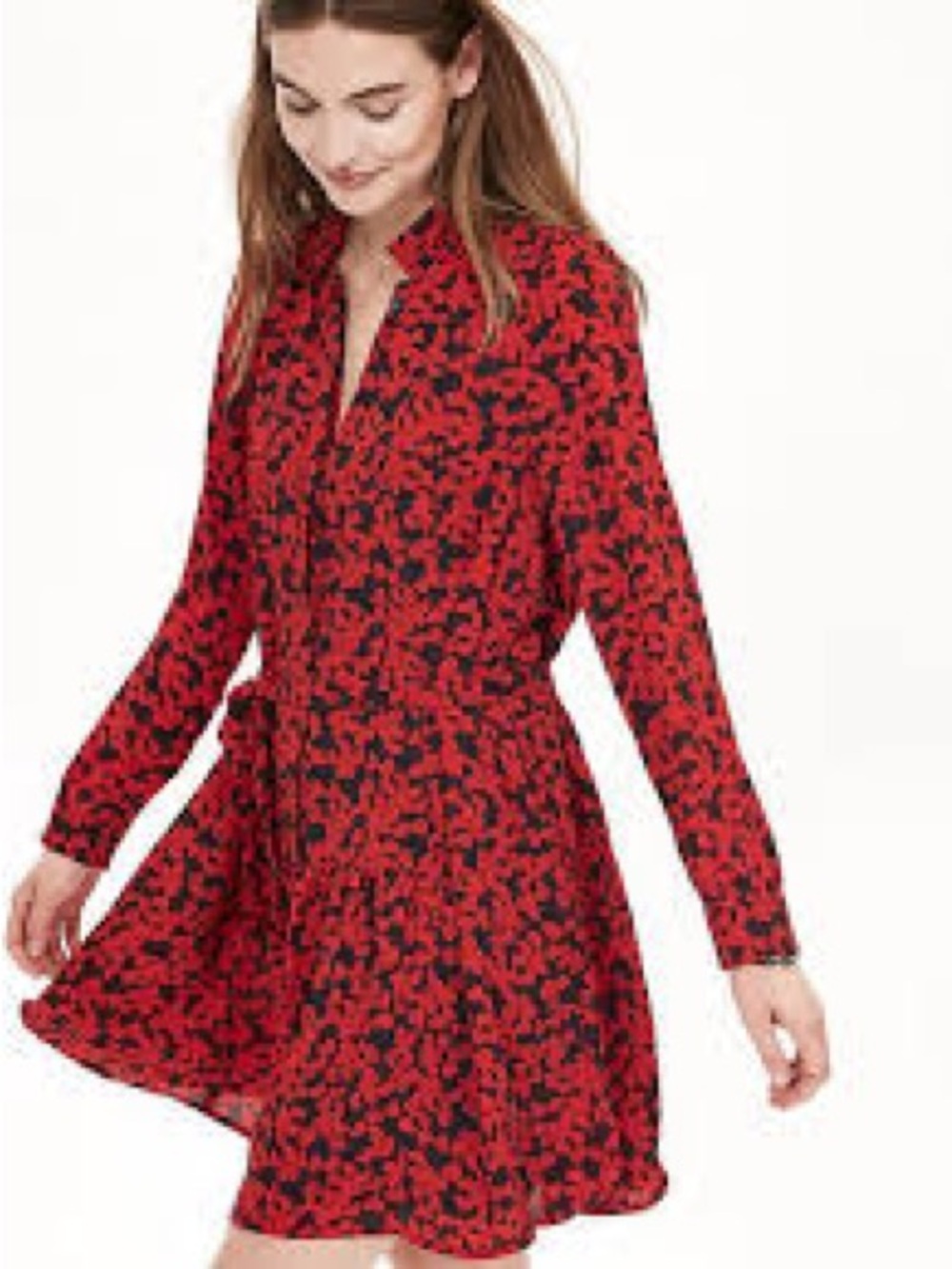 Banana Republic Heart-Print Shirtdress (Style #724120 / #180880)